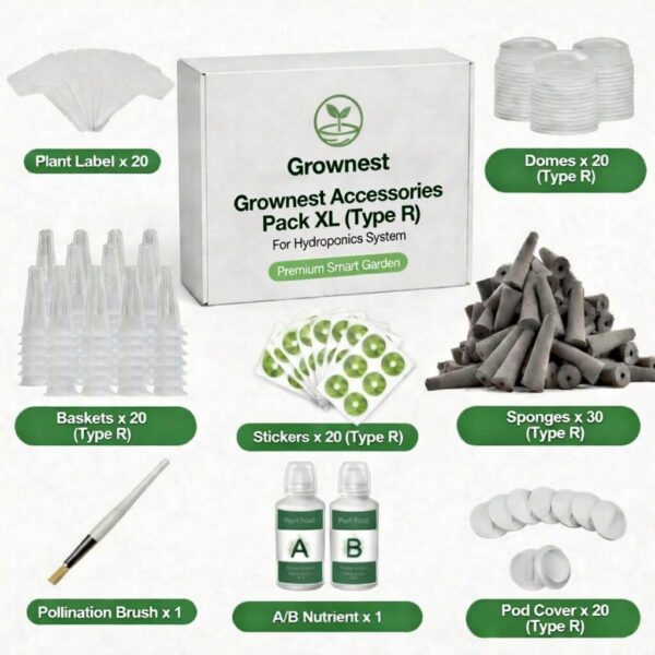 Grownest Accessories Pack XL – Complete Hydroponic Refill Kit (Type R)
