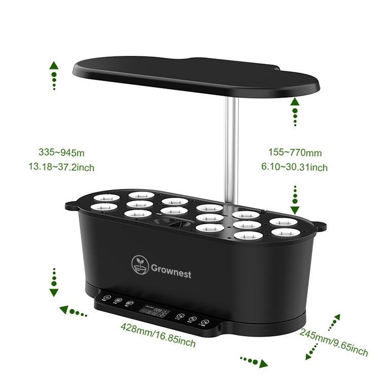 Close-up of Grownest Pro customizable RGB grow lights