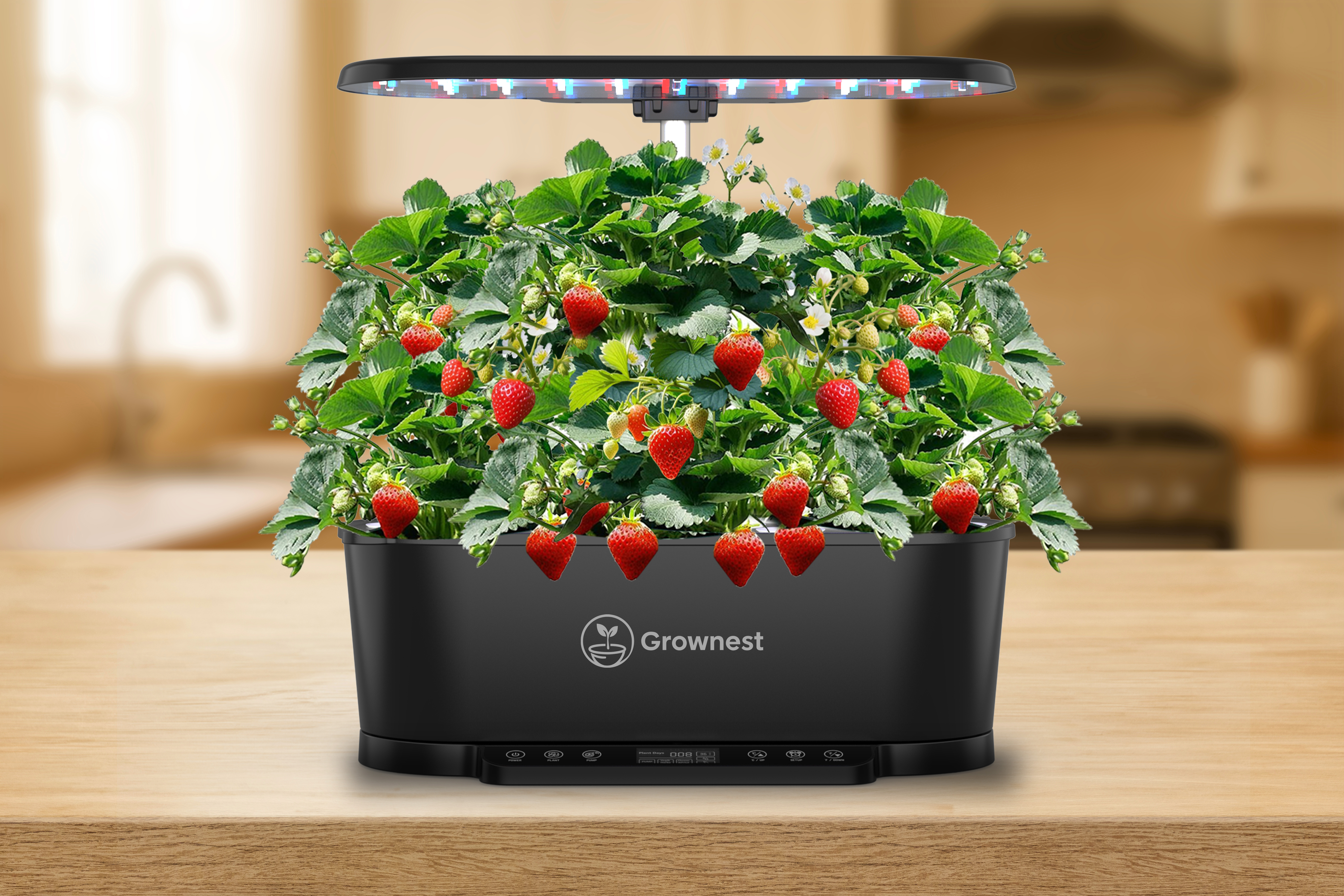 Grownest Pro advanced indoor hydroponic garden filled with lush plants